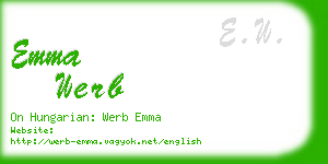 emma werb business card